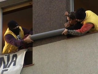 Fuerte tensión en un desahucio por impago de alquiler