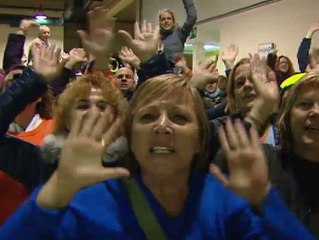 Protesta de los trabajadores de la lavandería de 19 hospitales madrileños