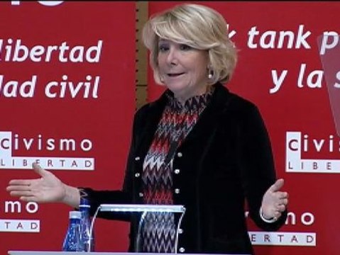 Esperanza Aguirre: Ley de huelga ya, llevamos treinta y tantos años de retraso