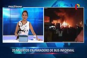 Fiori: al menos 20 muertos en incendio de bus interprovincial