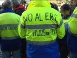 Los trabajadores del servicio de limpieza se manifiestan en el centro de Madrid