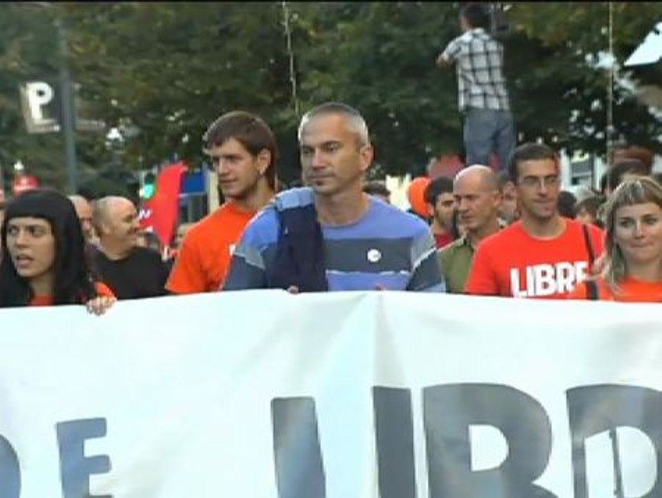 La izquierda abertzale se manifiesta en Bilbao contra los "juicios políticos"