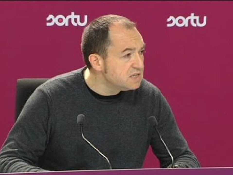 Barrena: "Estar en la manifestación de hoy en Madrid es un grave error"