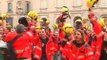 Los bomberos protestan contra los recortes