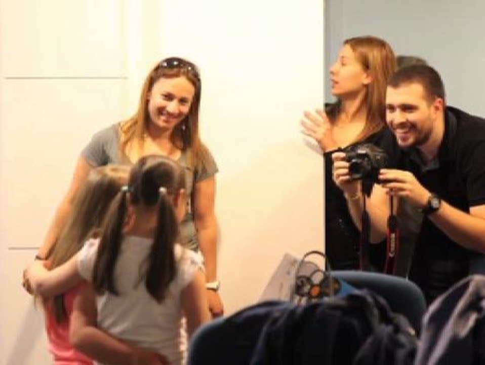 Pequeños que sacan su mejor sonrisa visitando a sus actores preferidos