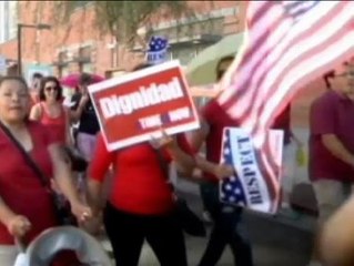 Por una reforma migratoria al grito de "Obama, escucha, estamos en la lucha"