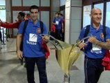 Llegada de la selección española de hockey a Barajas