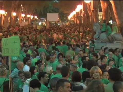 Una marea verde contra el trilingüismo de Bauzá inunda las calles de Mallorca