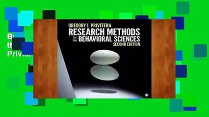 Best product  Research Methods for the Behavioral Sciences - Gregory J. Privitera