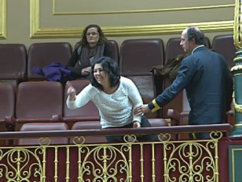 Acude al juzgado una afectada por los preferentes que fue expulsada del Congreso