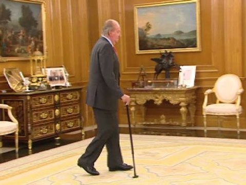 Don Juan Carlos recibe a Evo Morales en Zarzuela