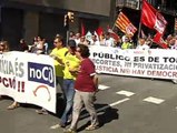 Los funcionarios de Justicia de Cataluña se manifiestan en Barcelona