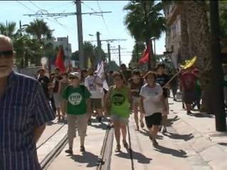 Una protesta obliga a anular la inauguración de un nuevo tramo de tranvía en Alicante