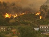 Un incendio entre las localidades de Larouco y Quiroga calcina 300 hectáreas