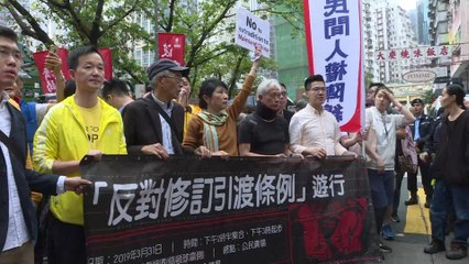 Thousands of Hongkongers march against proposal to extradite suspects to mainland China