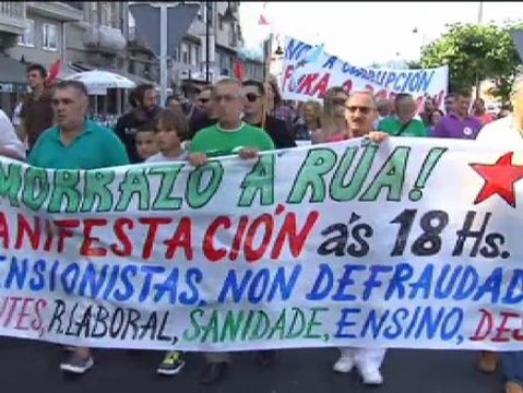 Protesta de jubilados en Cangas