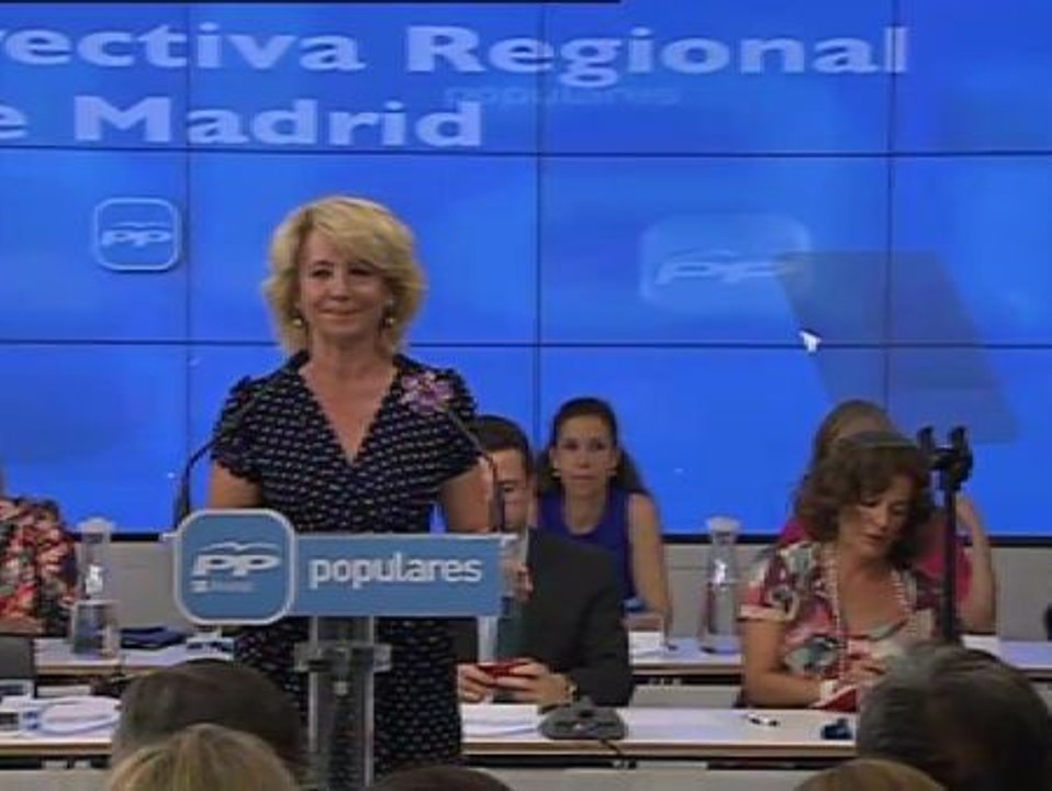 El duro discurso de Esperanza Aguirre recibe críticas incluso en el seno del PP madrileño