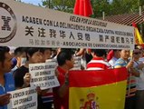 Manifestación china en Fuengirola por la muerte de un comerciante