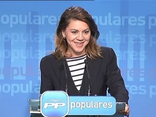 Cospedal considera "de sentido común" que presida Santamaría cuando Rajoy está ausente