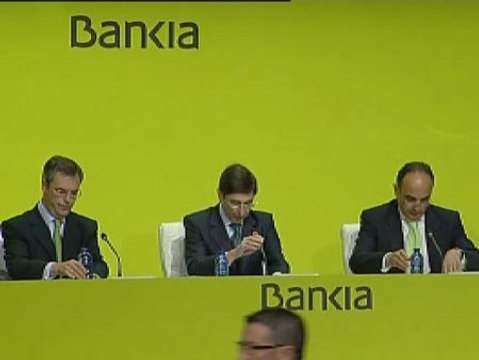 Tensión en la junta de accionistas de Bankia