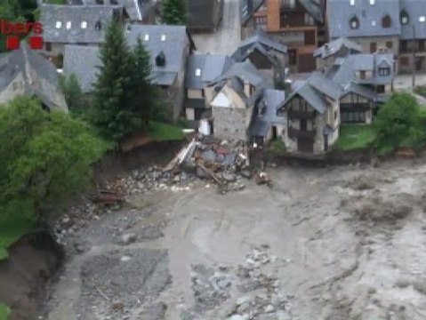 Espectaculares imágenes aéreas de las inundaciones en el Vall d'Aran
