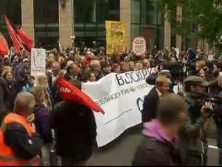 Gas pimienta contra la manifestación de Blockupy ante la sede del BCE