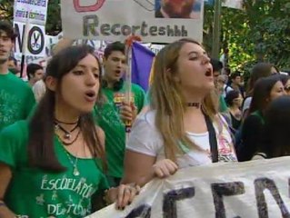 Gran manifestación contra la reforma educativa del Gobierno en las calles de Madrid