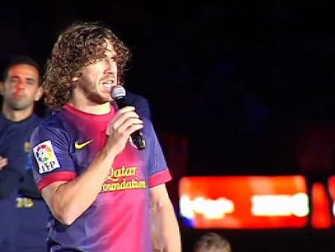 El Barça celebra la Liga en el Camp Nou