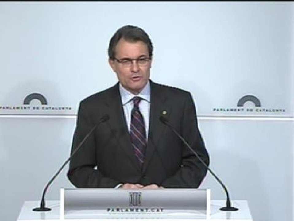 Artur Mas califica como "altamente preocupante y muy decepcionante" la decisión del Constitucional
