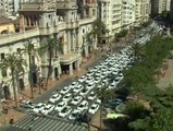Protesta de taxistas en Valencia por la liberalización del servicio