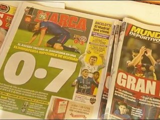 La afición del Barcelona, decepcionada tras sucumbir ante el Bayern