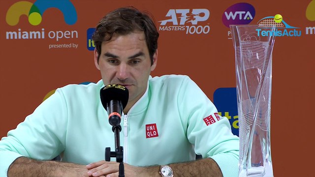 ATP - Miami Open 2019 - Roger Federer, un 101e titre et maintenant la terre : Je n'ai aucune attente !