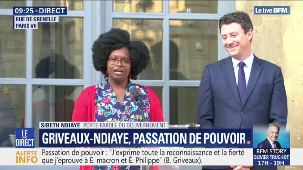 "La France m'a beaucoup donné, c'est à mon tour de lui rendre." Les premiers mots de Sibeth Ndiaye en tant que nouvelle porte-parole du gouvernement