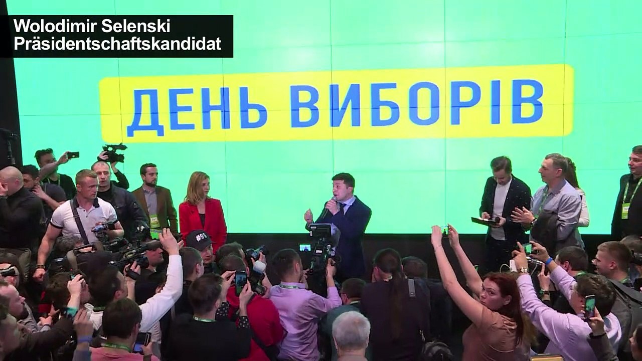 Ukraine: Komiker Selenski in Stichwahl gegen Poroschenko