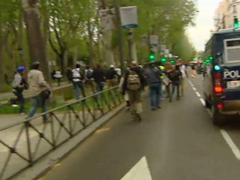Los incidentes del 25A se trasladadan al Paseo del Prado