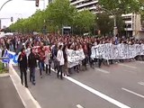 El sector educativo protesta en Barcelona por los recortes