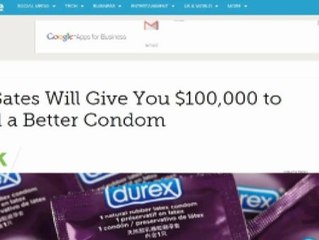 Bill Gates premiará con 78.000 euros a quien diseñe el preservativo perfecto