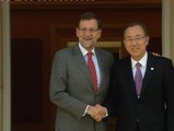 Rajoy se reúne con Ban Ki-Moon y agradece su confianza en España