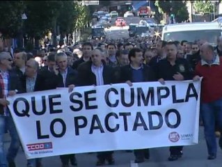 Los prejubilados de Hunosa exigen a la empresa que cumpla lo pactado