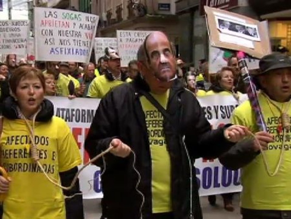 Protesta de los afectados por las preferentes