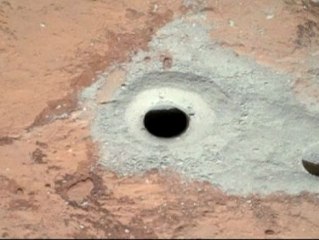 Primeros restos del interior del superficie marciana