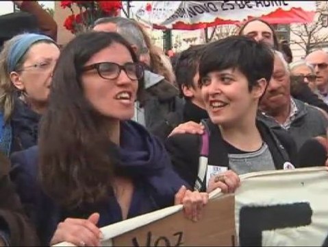 Multitudinarias protestas en Portugal
