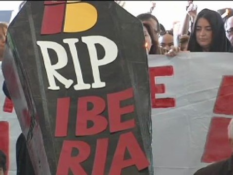 Nuevas protestas de los trabajadores de Iberia