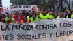 Marcha de los trabajadores de Iberia en contra de los despidos