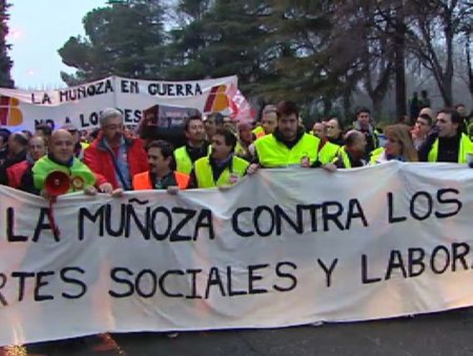 Marcha de los trabajadores de Iberia en contra de los despidos