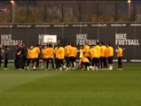 Entrenamiento del Barcelona sin Tito Vilanova.