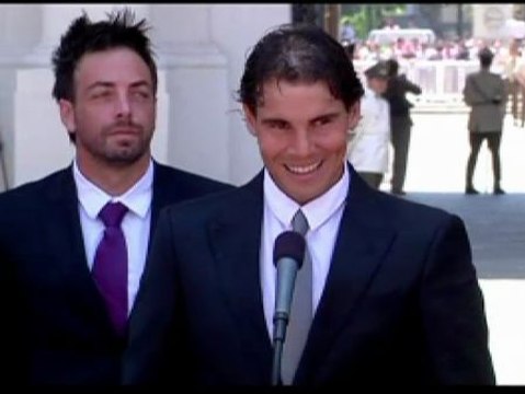 Rafa Nadal, recibido por Piñera, antes de disputar el torneo de Viña del Mar