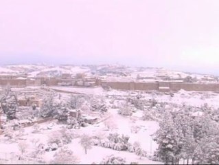 Jerusalén, bajo la nieve