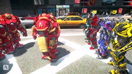 ALL TRANSFORMERS VS IRON MAN HULKBUSTER - Optimus Prime, Bumblebee, Stinger, Lockdown, Drift