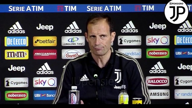 Conferenza stampa ALLEGRI pre CAGLIARI-JUVENTUS: Problemi al ginocchio per Spinazzola e alla spalla per Perin, febbre per Mandzukic, Cuadrado torna presto, Douglas Costa pronto per l'Ajax, CRISTIANO RONALDO sta meglio e speriamo che... | 01.04.2019